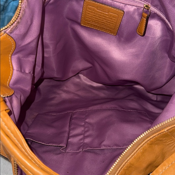 Coach Kristin Brown Leather Hobo Bag with Gold Accents - Picture 13 of 17